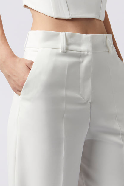 Tailleur trois pièces - Giacca rever raso, Pantalone palazzo e Top bustier