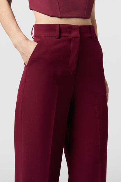 Tailleur trois pièces - Giacca rever raso, Pantalone palazzo e Top bustier